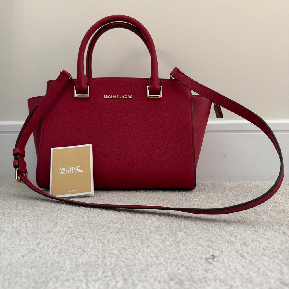 Michael Kors Selma Saffiano Leather Satchel - Medium